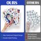 4th of July USA The Statue of Liberty Window Clings 4 Sheets, Patriotic America Red Truck Eagle Owl Stickers Decals Decor, American Fireworks Balloons Stars Stripes Home Kitchen Decorations